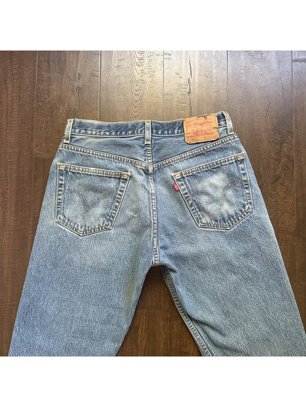 Vintage Y2k 00s Levi 505 Jeans 30x30 Straight Cotton Men Unisx Mini Thrashed